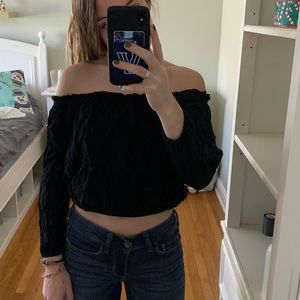 Brandy Melville Off The Shoulder Top Black